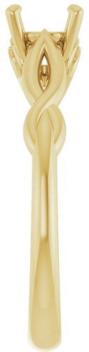 Sužadėtuvių Žiedas „Solitaire Sculptural“ 14k yellow gold Round 5.8mm (4)