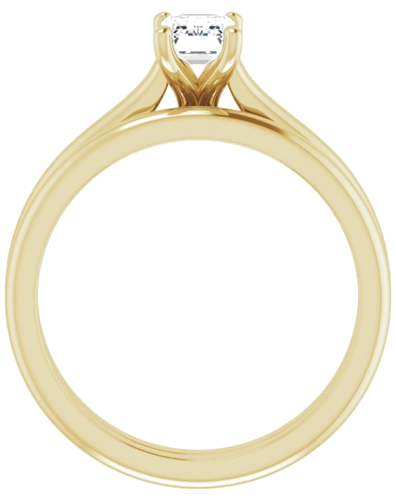 Sužadėtuvių Žiedas „Accented“ 14k yellow gold Emerald 6mm x 4mm (7)