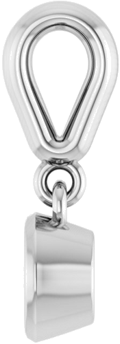 Pakabukas „Bezel-Set“ 585 Baltojo Aukso Round 4.1mm (3)