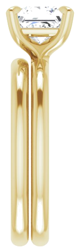 Sužadėtuvių Žiedas „Solitaire“ 585 Geltonojo Aukso Square 6mm (9)