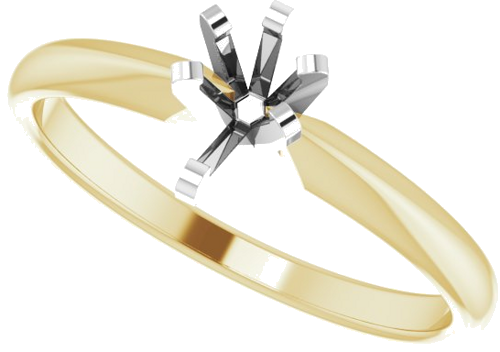 Sužadėtuvių Žiedas „Solitaire“ 585 Baltojo Ir Geltonojo Aukso Pear Shape 6mm x 4mm (5)