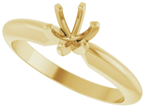 Sužadėtuvių Žiedas „Solitaire“ 14k yellow gold Round 4.8mm (5)
