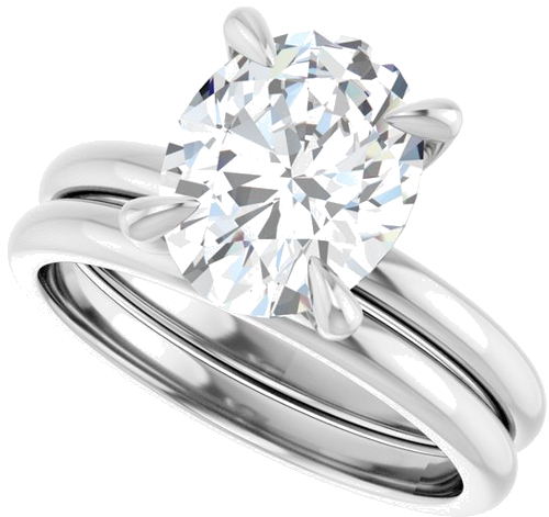 Sužadėtuvių Žiedas „Solitaire“ 925 Sidabro Oval 10mm x 8mm (10)