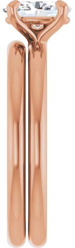 14K Rose  7x5 mm Oval Solitaire Engagement Ring Mounting (9)