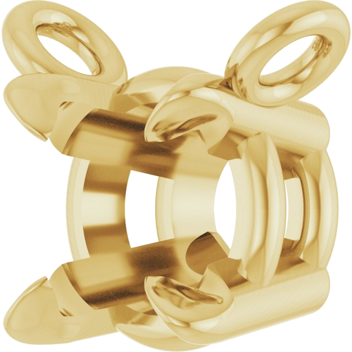 14K Yellow 4 mm Round 4-Prong Claw Necklace Center (2)