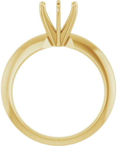 Sužadėtuvių Žiedas „Solitaire“ 585 Geltonojo Aukso Round 6mm x 6.6mm (2)