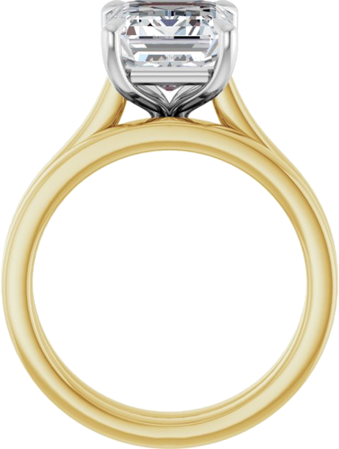Sužadėtuvių Žiedas „Claw-Prong“ 14k yellow/white gold Emerald 10mm x 8mm (7)