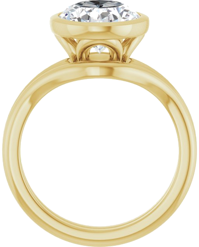 Sužadėtuvių Žiedas „Bezel-Set“ 18k yellow gold Oval 11mm x 9mm (7)