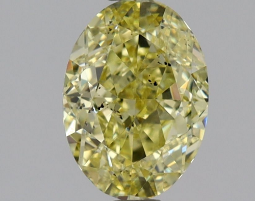 1.0 carat Fancy Yellow-SI2 Natūralus Oval Deimantas (1)