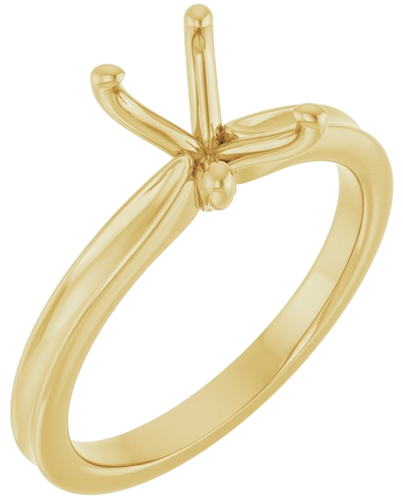 Sužadėtuvių Žiedas 14k yellow gold Emerald 7mm x 5mm (1)