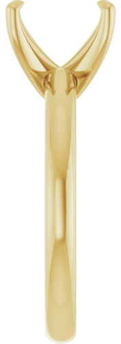 14K Yellow 8x6 mm Emerald Solitaire Engagement Ring Mounting (4)