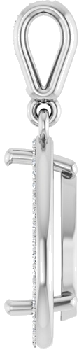 Pakabukas „Accented Halo-Style“ 14k white gold Pear 12mm x 8mm (3)