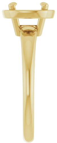 Sužadėtuvių Žiedas „Claw-Prong Solitaire Bezel-Style“ 14k yellow gold Elongated Cushion 9mm x 7mm (4)