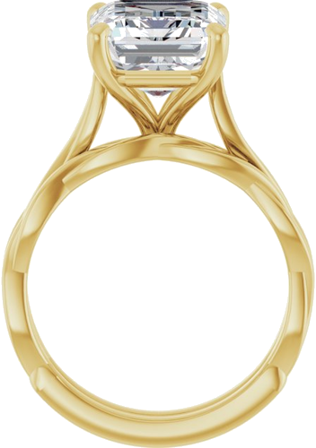 Sužadėtuvių Žiedas „Infinity-Inspired“ 14k yellow gold Emerald 11mm x 9mm (7)