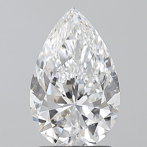 1.7 carat D-SI2 Natūralus Pear Deimantas (1)