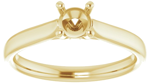 Sužadėtuvių Žiedas „Solitaire“ 585 Geltonojo Aukso Round 4.8mm (3)