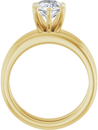 14K Yellow  10x7 mm Pear Solitaire Engagement Ring Mounting (7)