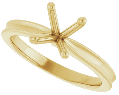 Sužadėtuvių Žiedas 14k yellow gold Oval 8mm x 6mm (5)