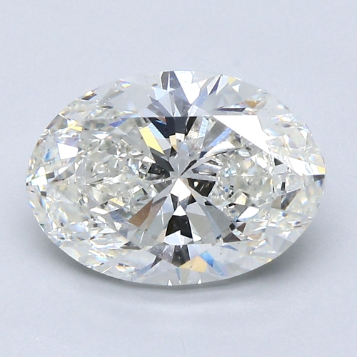 3.01 carat H-SI2 Natūralus Oval Deimantas (1)
