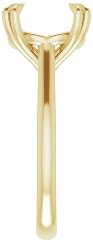 Sužadėtuvių Žiedas „Double Claw-Prong“ 14k yellow gold Round 11mm (4)