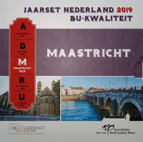 2019 Nīderlandes Māstrihtas BU eiro monētu komplekts (1)