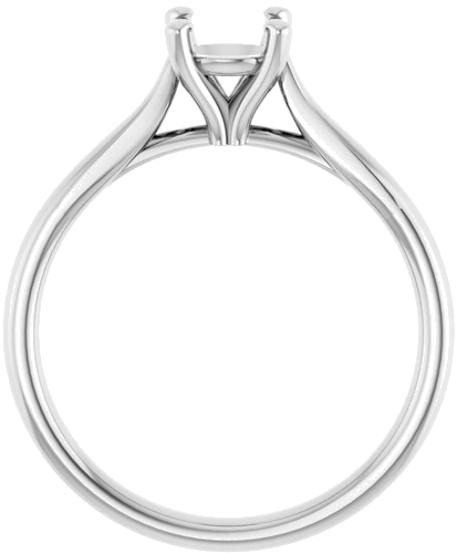 14K White 5.8 mm Round Engagement Ring Mounting (2)