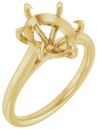 Sužadėtuvių Žiedas „Claw-Pong“ 14k yellow gold Oval 11mm x 9mm (1)