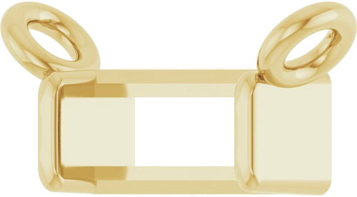 Pakabukas „Solitaire Channel-Set“ 14k yellow gold Straight Baguette 4.5mm x 2mm (2)