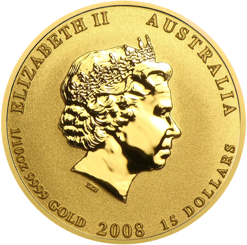 1/10 oz Год Мыши 2008 (LUNAR II) Австралия золотая монета (2)