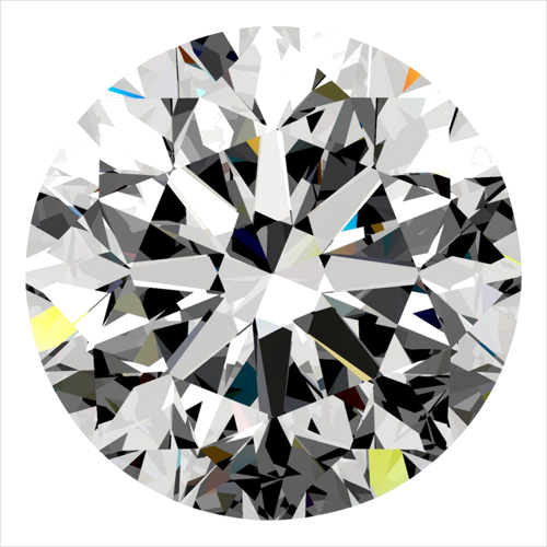 0.5 carat F-VS2 GD cut Natūralus Round Deimantas (1)