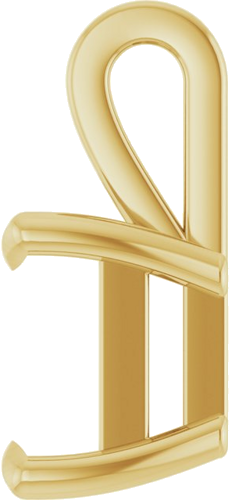 Pakabukas „Solitaire“ 10k yellow gold Square 5mm (3)