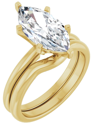 Sužadėtuvių Žiedas 14k yellow gold Marquise 14mm x 7mm (6)