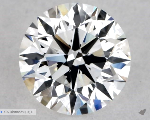 0.53 carat E-VS2 Excellent cut Natūralus Round Deimantas (1)