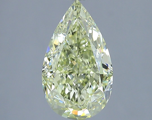 3.02 carat Fancy Light Yellow-SI1 Natūralus Pear Deimantas (1)