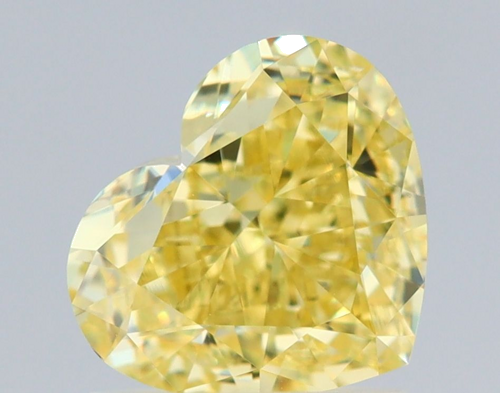 1.52 carat Fancy Intense Yellow-VVS2 Natūralus Heart Deimantas (1)