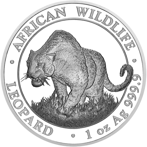 1 oz Леопард 2023 Сомали 100 шиллингов серебряная монета (1)