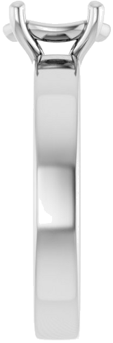 Sužadėtuvių Žiedas „Solitaire“ 10k white gold Oval 8mm x 6mm (4)