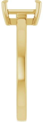 14K Yellow 7x5 mm Emerald Solitaire Engagement Ring Mounting (4)