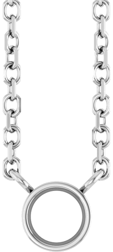 Pakabukas „Bezel-Set Solitaire“ 14k white gold Round 3mm (1)