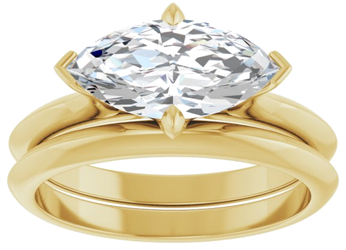 Sužadėtuvių Žiedas „Claw-Prong Solitaire“ 14k yellow gold Marquise 12mm x 6mm (8)