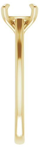 14K Yellow  7 mm Round Solitaire Engagement Ring Mounting (4)