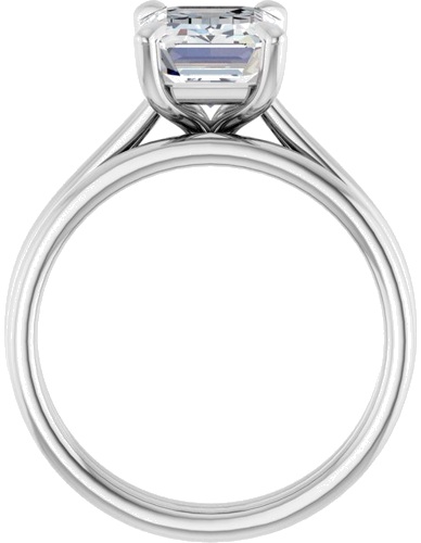 Sužadėtuvių Žiedas „Solitaire“ 950 Platinos Emerald 9mm x 7mm (7)