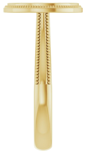 14K Yellow 11x9 mm Oval Solitaire Engagement Ring Mounting (4)