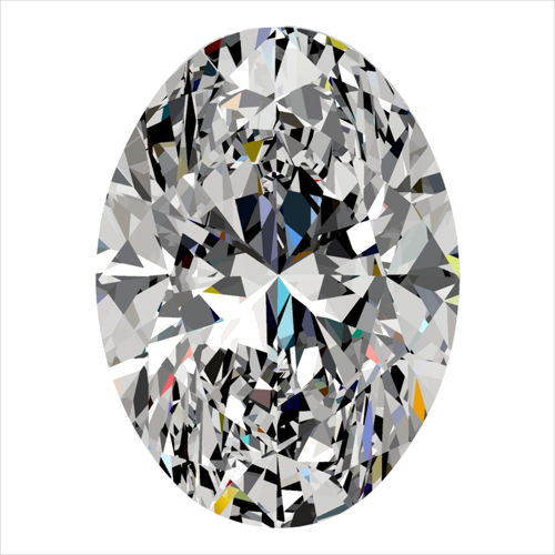 0.4 carat G-VS2 Natūralus Oval Deimantas (1)
