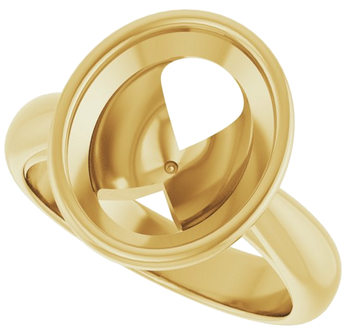 Sužadėtuvių Žiedas „Bezel-Set Solitaire“ 14k yellow gold Oval 12mm x 10mm (5)