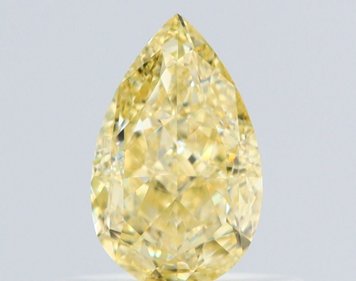 0.52 carat Fancy Yellow-VS1 Natūralus Pear Deimantas (1)