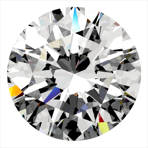 0.4 carat F-VVS1 Excellent cut Natūralus Round Deimantas (1)