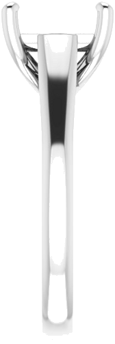 14K White 7.5 mm Square Solitaire Engagement Ring Mounting (4)