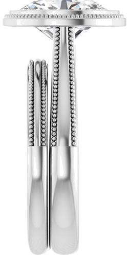 Sužadėtuvių Žiedas „Solitaire“ 585 Baltojo Aukso Oval 10mm x 8mm (9)