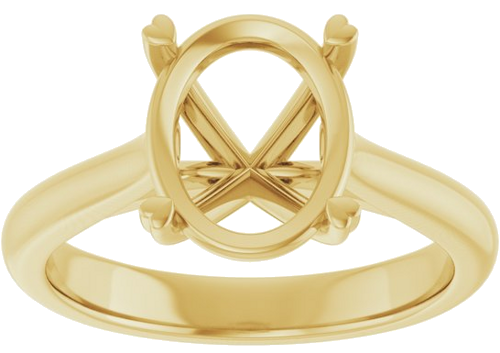 Sužadėtuvių Žiedas „Hearts on Top™“ 14k yellow gold Oval 10mm x 8mm (3)
